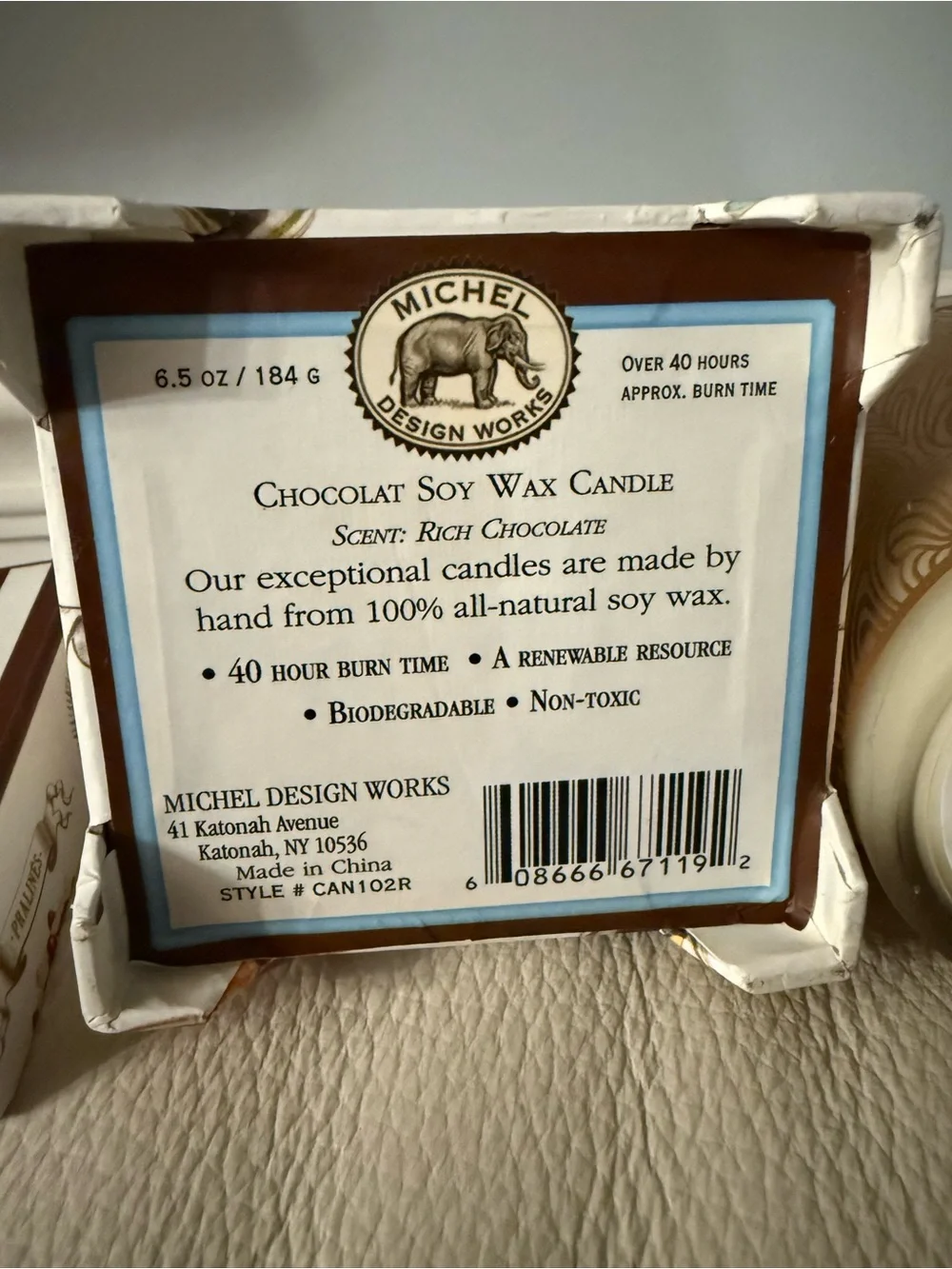 Michel Design Works Chocolate-Themed Trinket Box & Scented Candle Set